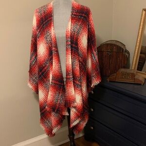 GAP Plaid Ruana Poncho